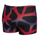 Arena Mens Spider Swim Shorts Black Red Blue Back