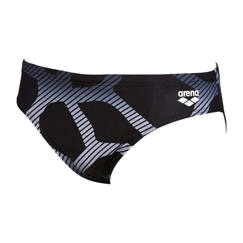Arena Mens Spider Swim Brief Black White