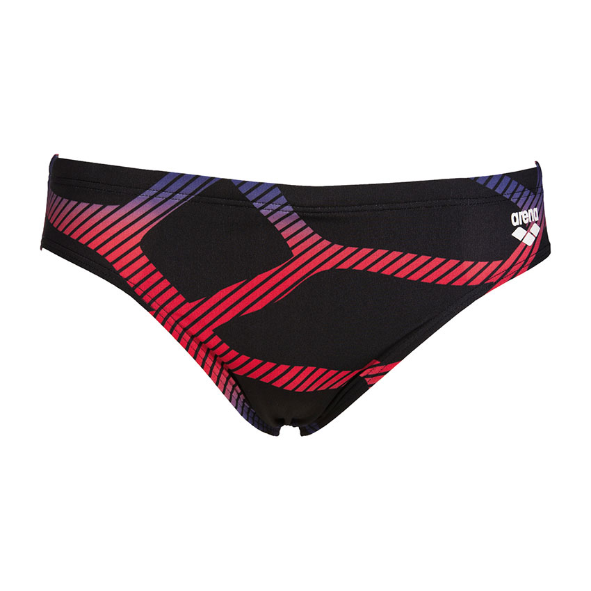 Arena Mens Spider Swim Brief Black Red