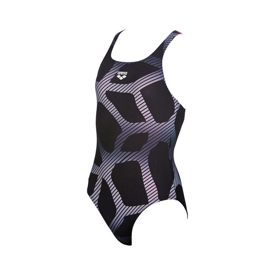 Arena Spider Girls Swimsuit Black Pink