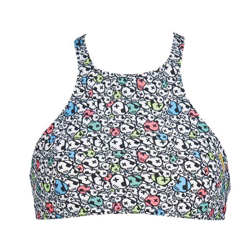 Patterned Arena Crop Bikini Top