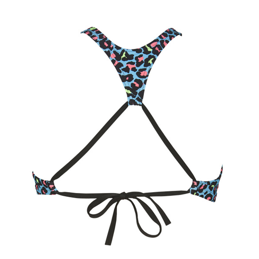 Turquoise Multi Arena Crop Bikini Top