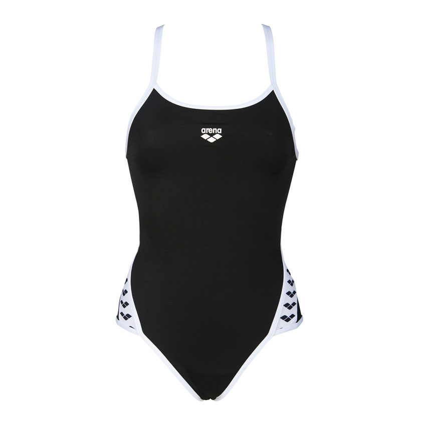 Black Arena Team Stripe Swimsuit