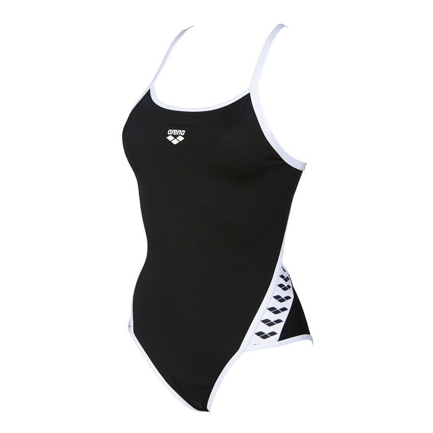 Black Arena Team Stripe Swimsuit