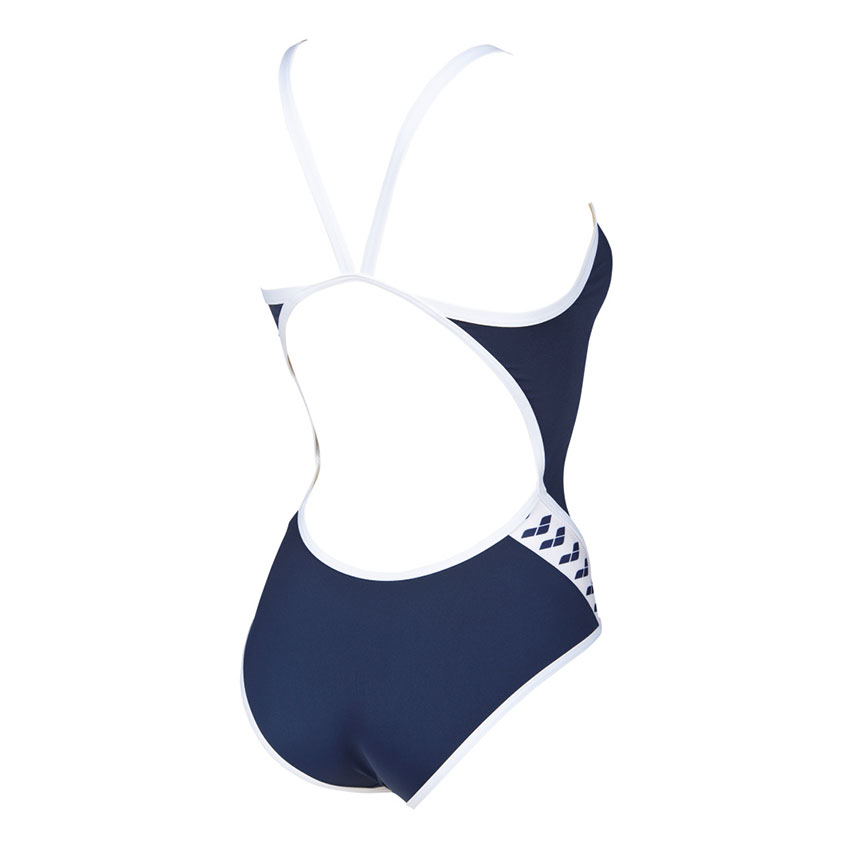 Navy Blue Arena Team Stripe Swimsuit