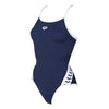Navy Blue Arena Team Stripe Swimsuit