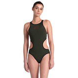 Womens Arena One Biglogo Swimsuit - Dark Sage