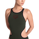 Womens Arena One Biglogo Swimsuit - Dark Sage