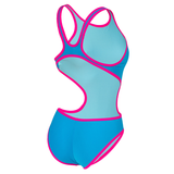 Womens Arena One Biglogo Swimsuit - Turquoise
