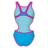 Womens Arena One Biglogo Swimsuit - Turquoise