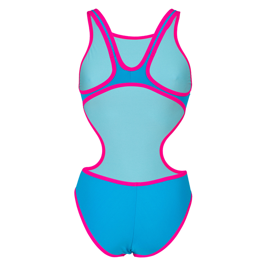 Womens Arena One Biglogo Swimsuit - Turquoise