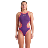Womens Arena One Biglogo Swimsuit - Plum