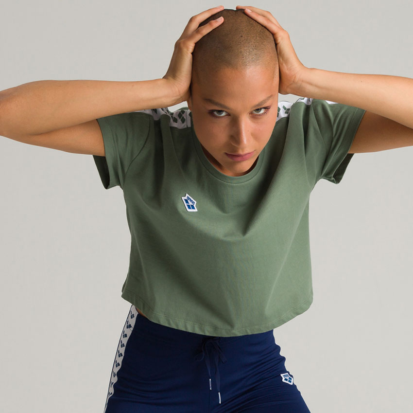 Arena Corrine Army Green Cropped T-shirt