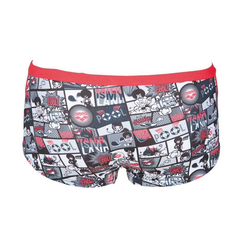 Arena Mens Red Comics Low Waist Swim Shorts