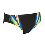 Arena Mens Black Yellow Iridiscent Swim Brief