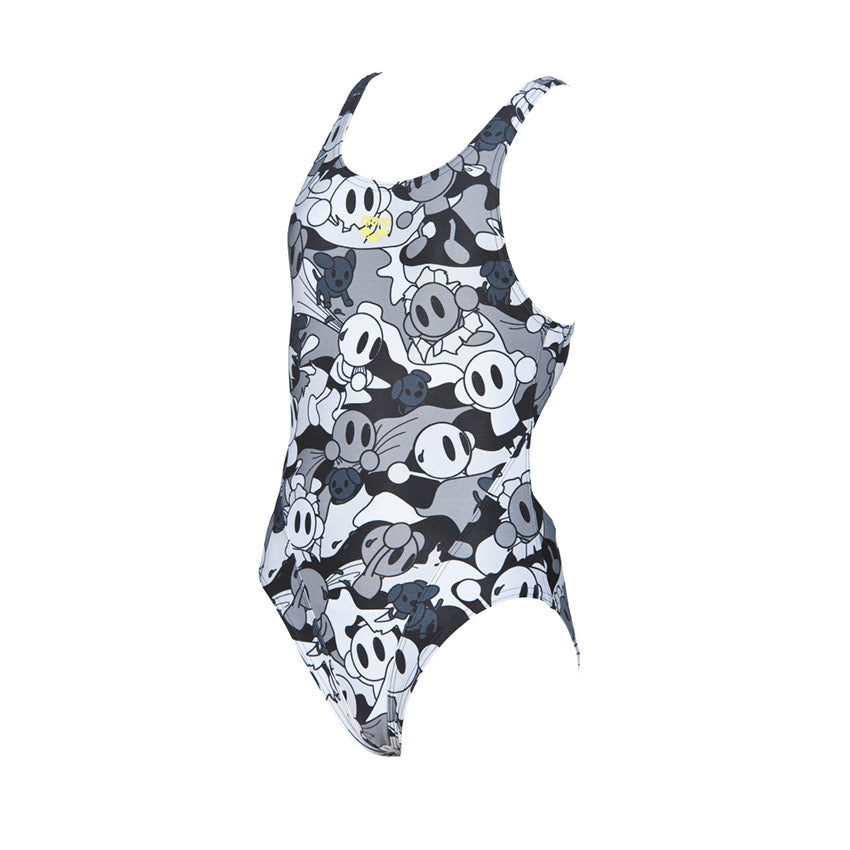 Arena CamoKun Girls Black Swimsuit