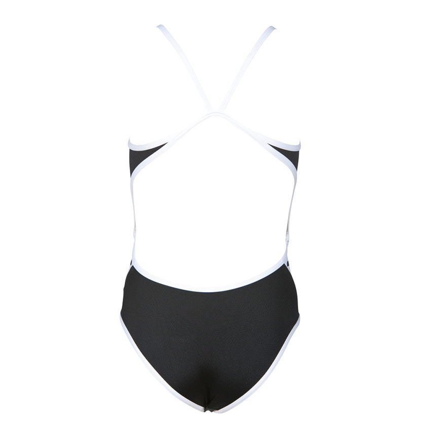 Arena Junior Team Stripe Swimsuit - Black