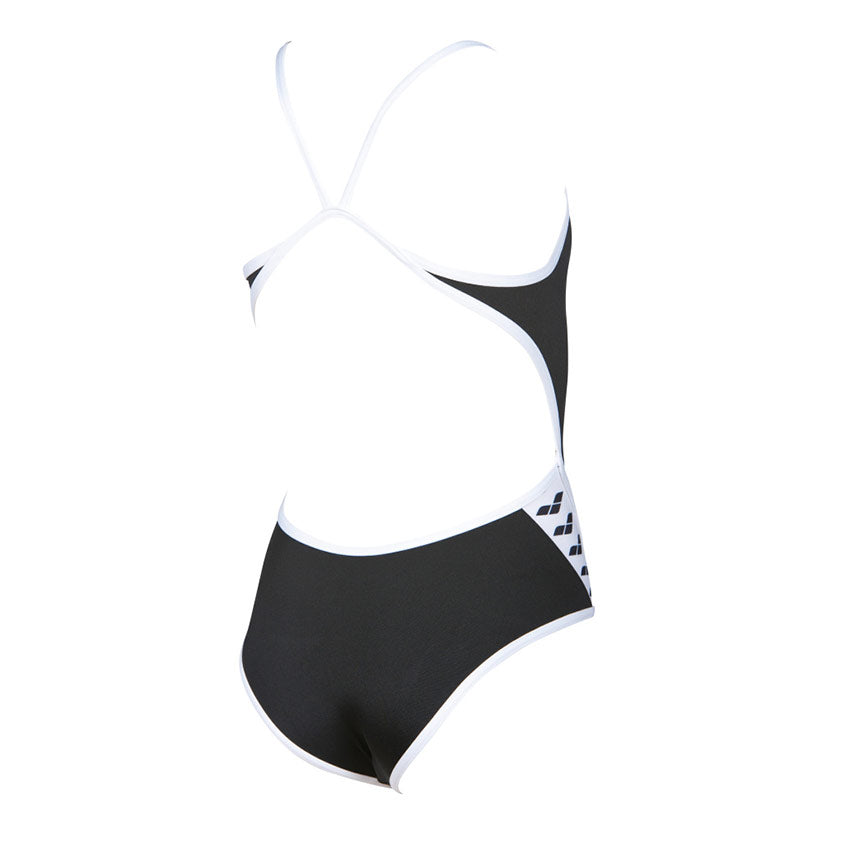 Arena Junior Team Stripe Swimsuit - Black