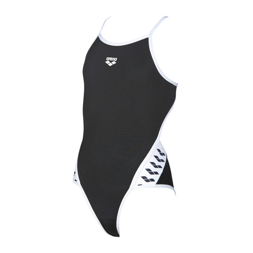Arena Junior Team Stripe Swimsuit - Black