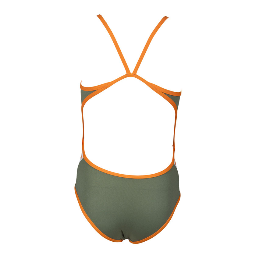 Arena Junior Team Stripe Swimsuit - Green