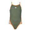 Arena Junior Team Stripe Swimsuit - Green