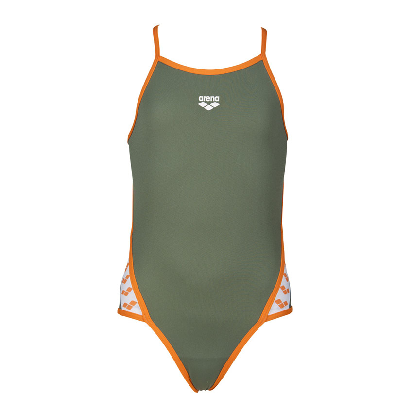 Arena Junior Team Stripe Swimsuit - Green