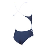 Arena Junior Team Stripe Swimsuit - Navy