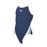Arena Junior Team Stripe Swimsuit - Navy