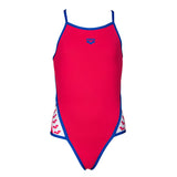 Arena Junior Team Stripe Swimsuit - Pink