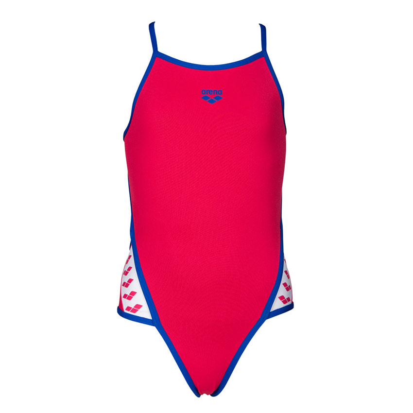 Arena Junior Team Stripe Swimsuit - Pink