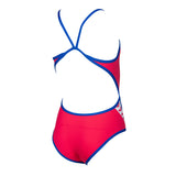 Arena Junior Team Stripe Swimsuit - Pink