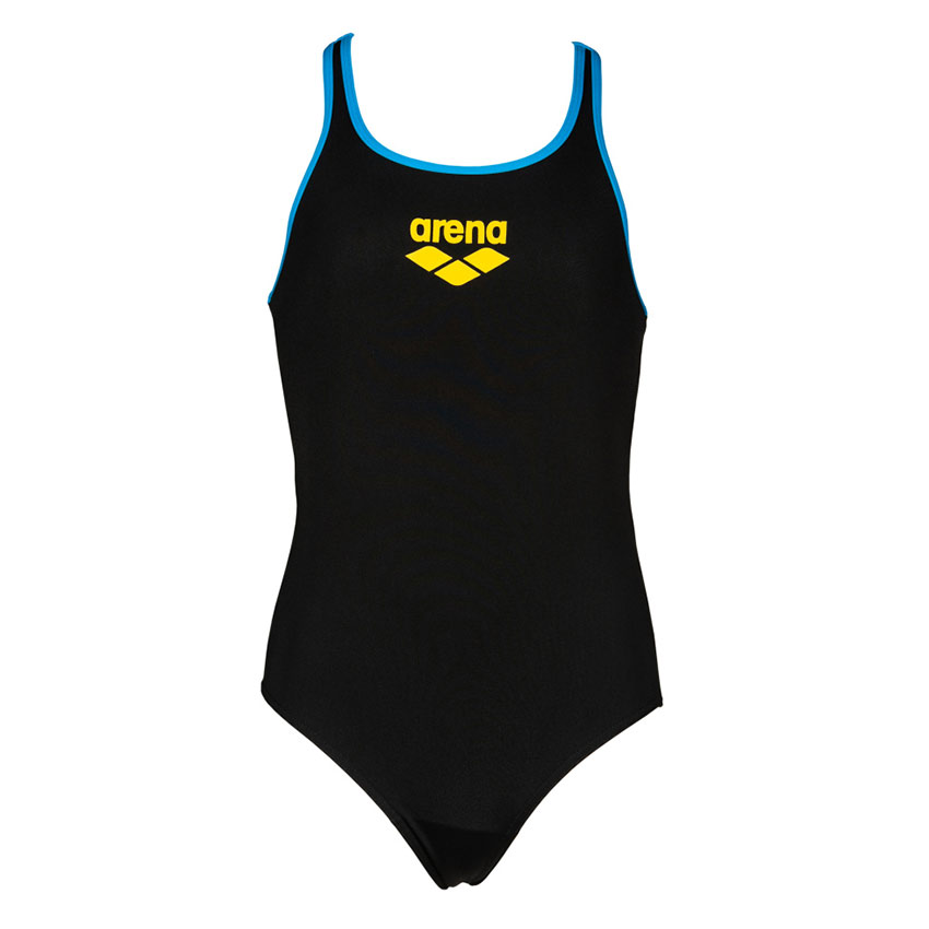 Arena BigLogo Girls Black Blue Swimsuit