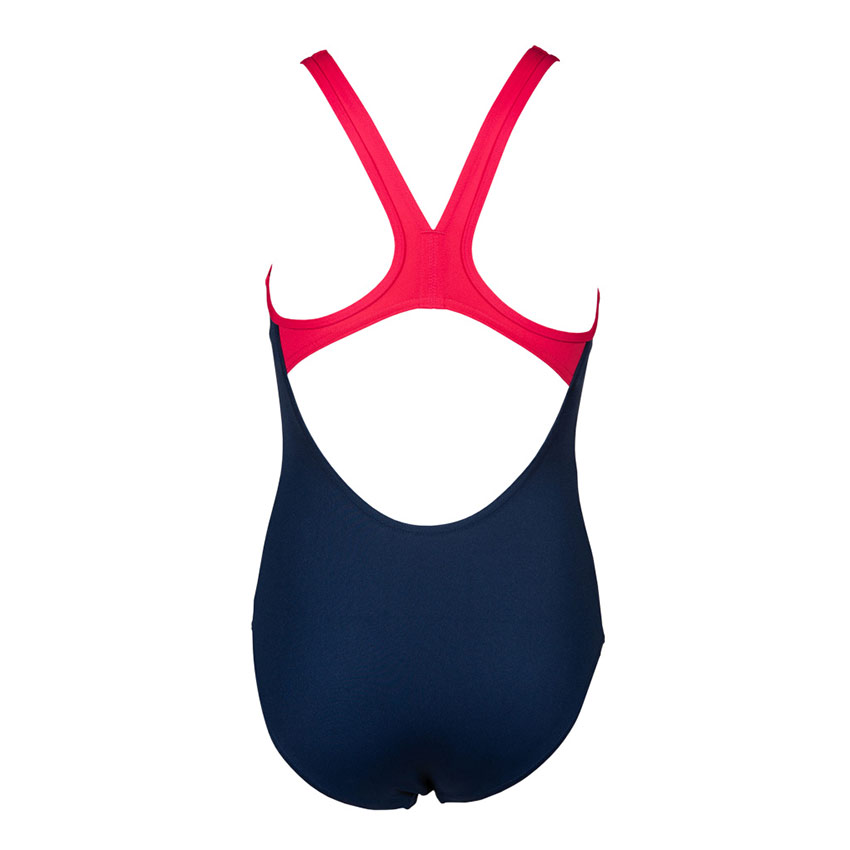 Arena BigLogo Girls Navy / Pink Swimsuit