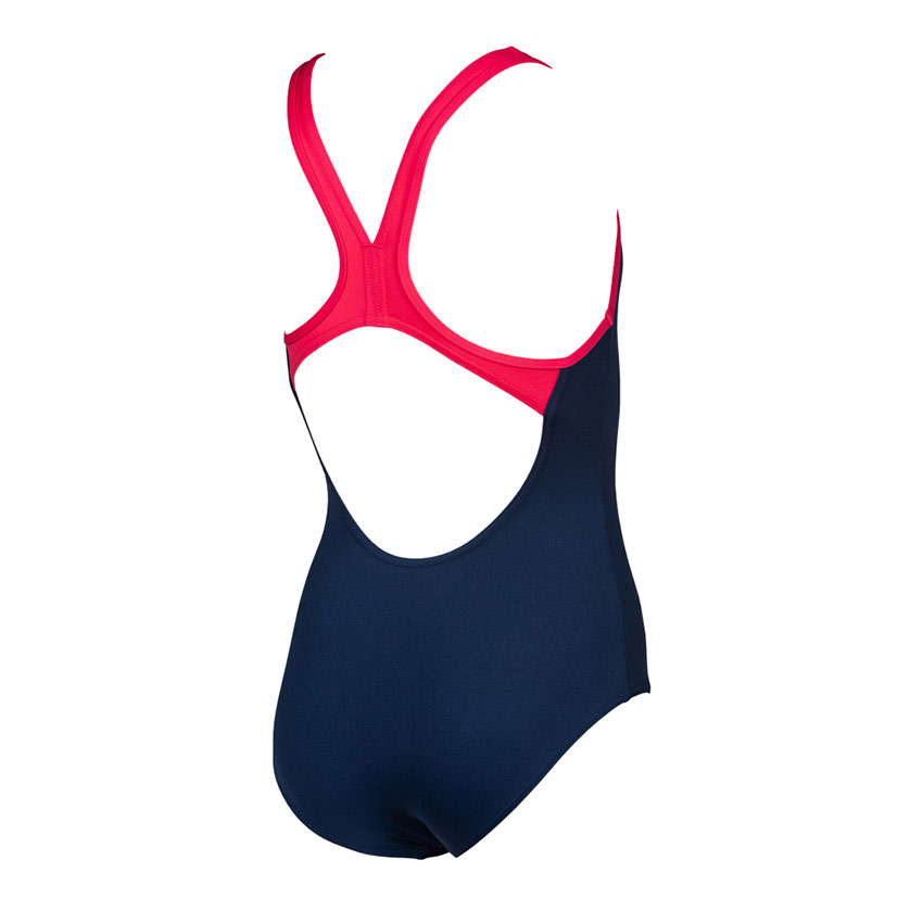 Arena BigLogo Girls Navy / Pink Swimsuit