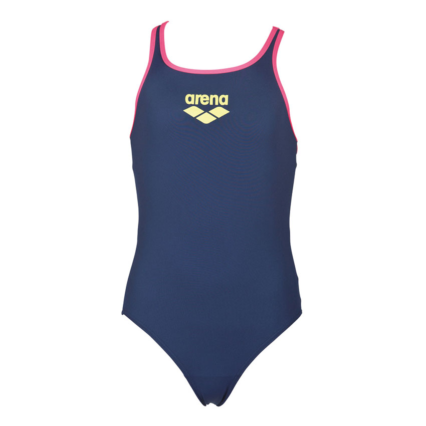 Arena BigLogo Girls Navy Blue Swimsuit