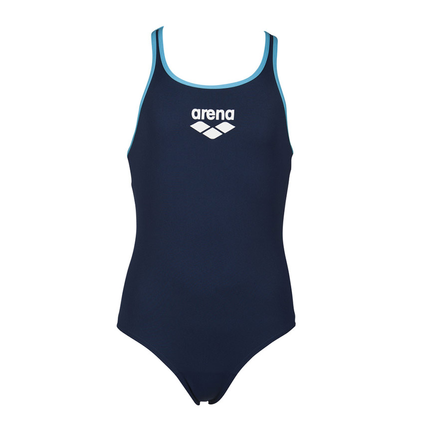 Arena BigLogo Girls Navy Blue Swimsuit