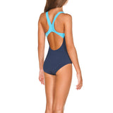 Arena BigLogo Girls Navy Blue Swimsuit