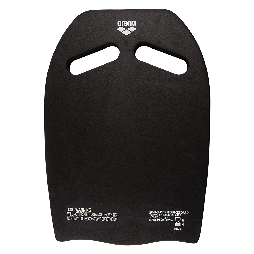 Arena Grid Kickboard back view showing plain black
