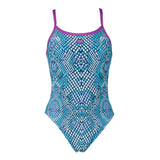 Arena Blue Snakeskin Swimsuit