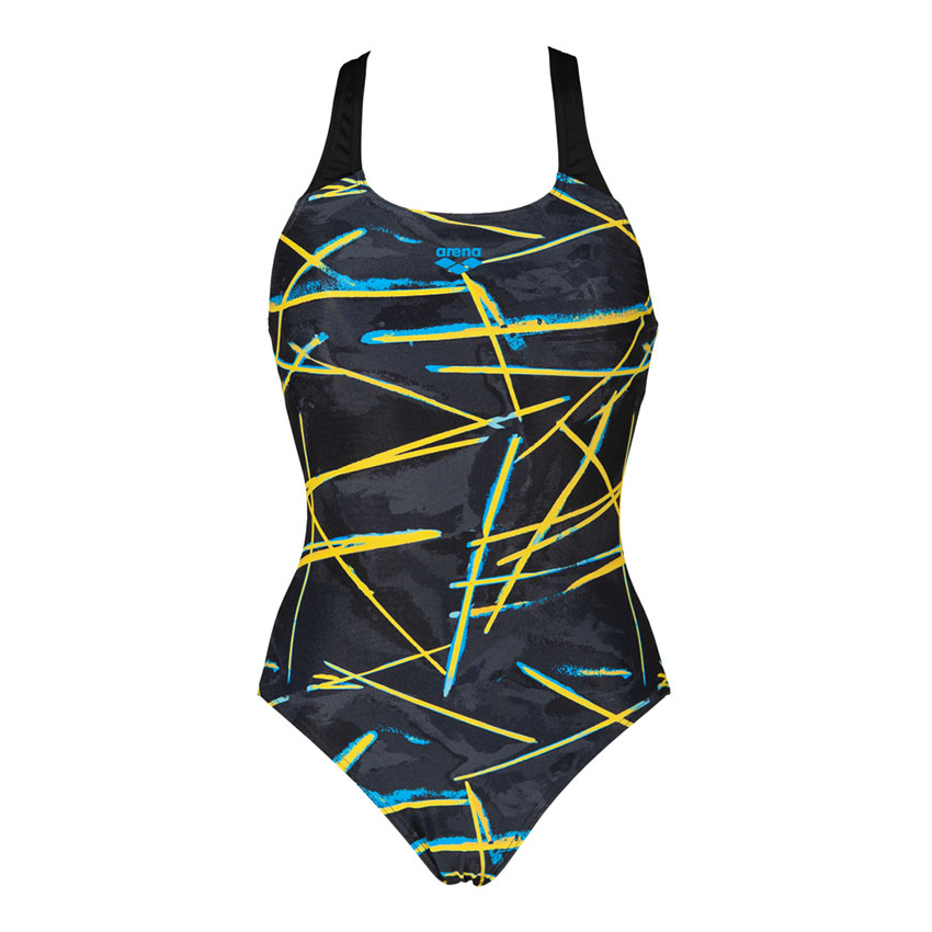 Black Arena Light Beams Swimsuit