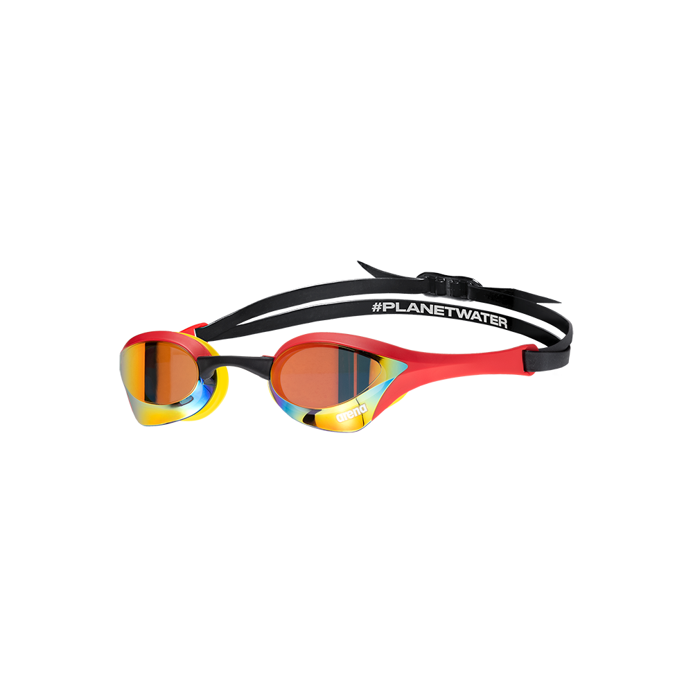 Arena Cobra Ultra Swipe Mirror Goggle - Gold / Red