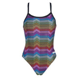 Multicolour Arena Stripes Swimsuit