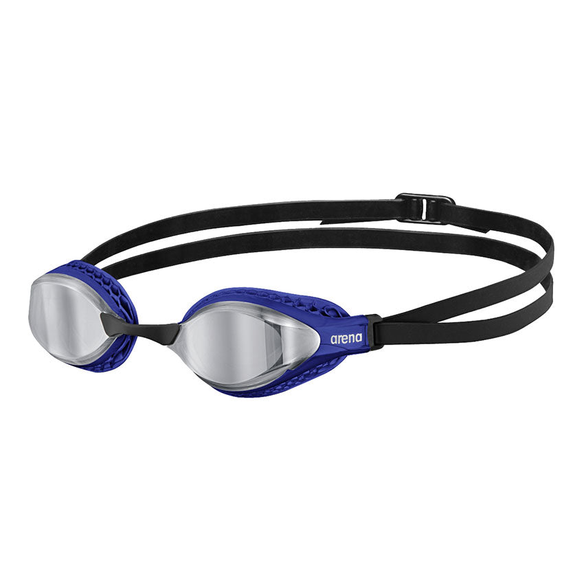 Silver Blue Arena Airspeed Mirror Goggles