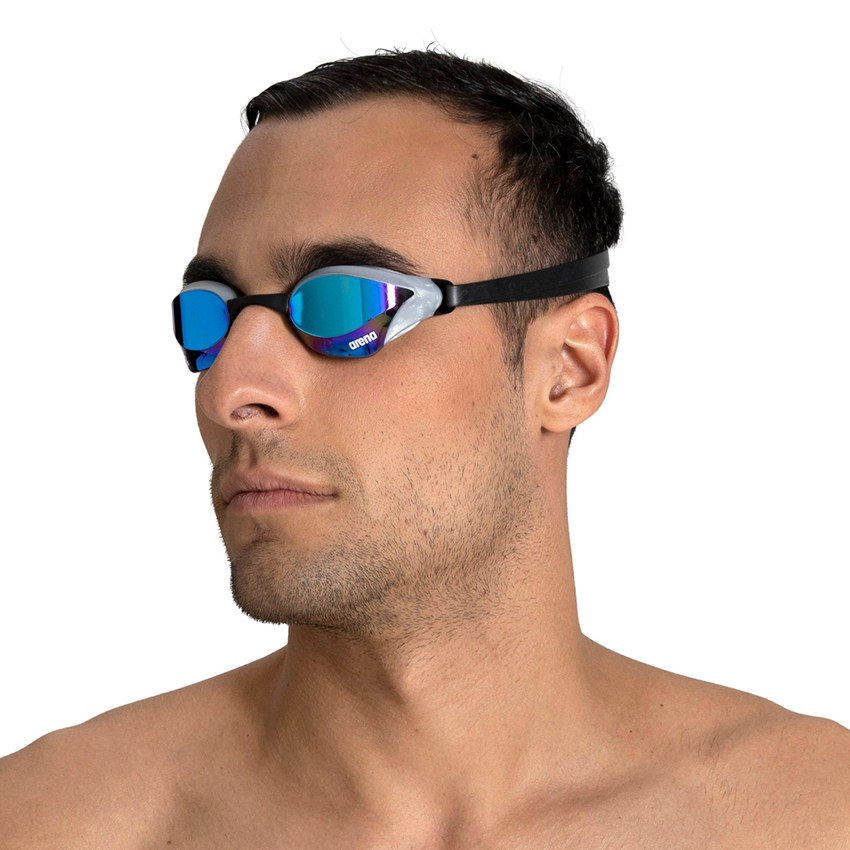 Blue Silver Arena Cobra Core Swipe Mirror Goggles