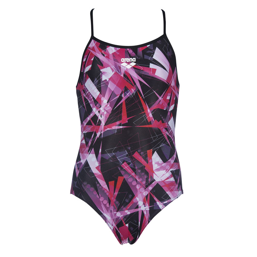 Arena Night Lights Girl's Swimsuit - Pink