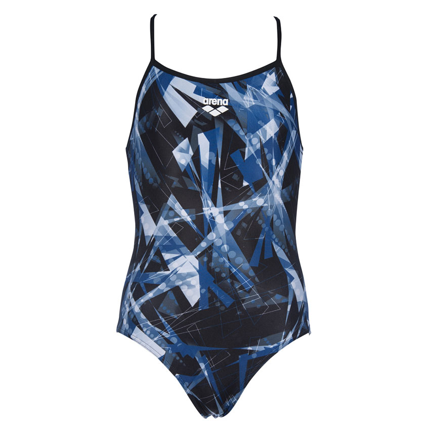 Arena Night Lights Girl's Swimsuit - Blue