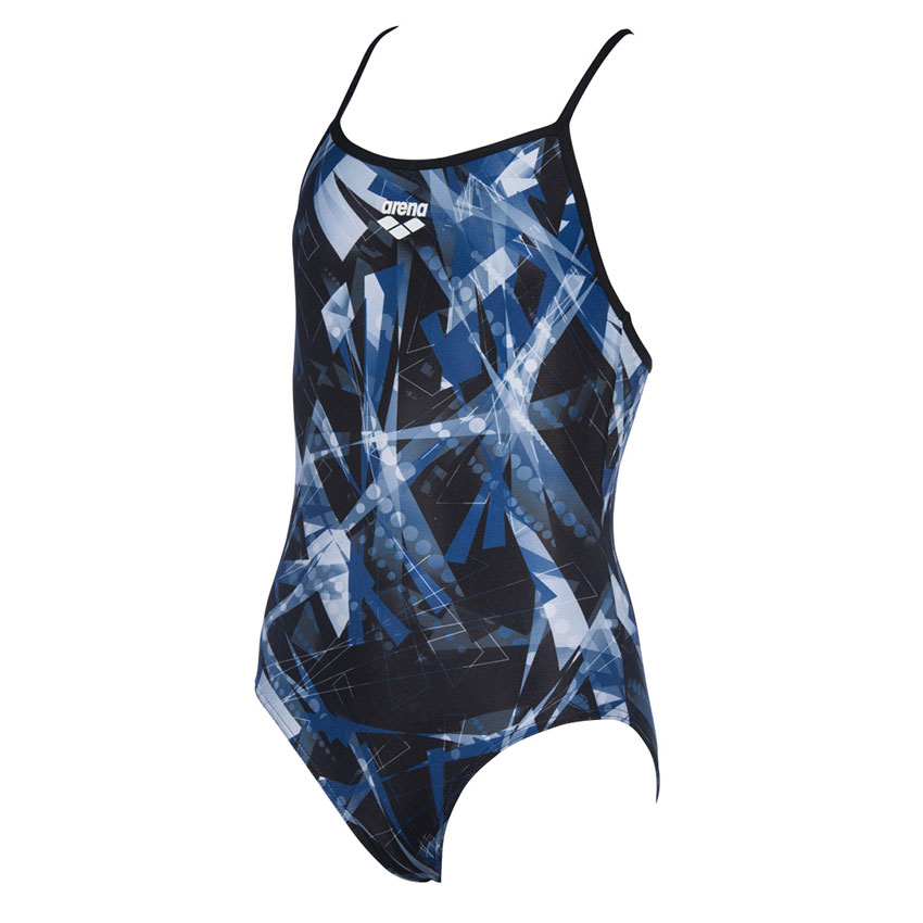 Arena Night Lights Girl's Swimsuit - Blue