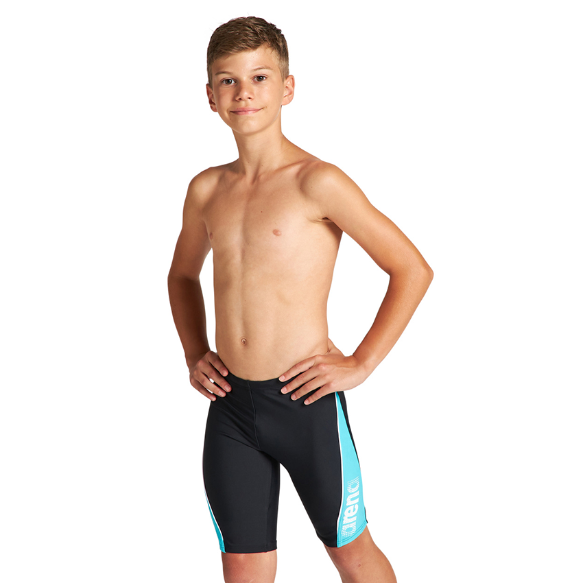 Arena Boy's Black/Turquoise Thrice Jammer