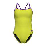 Arena Lace Back Soft Green / Purple Swimsuit