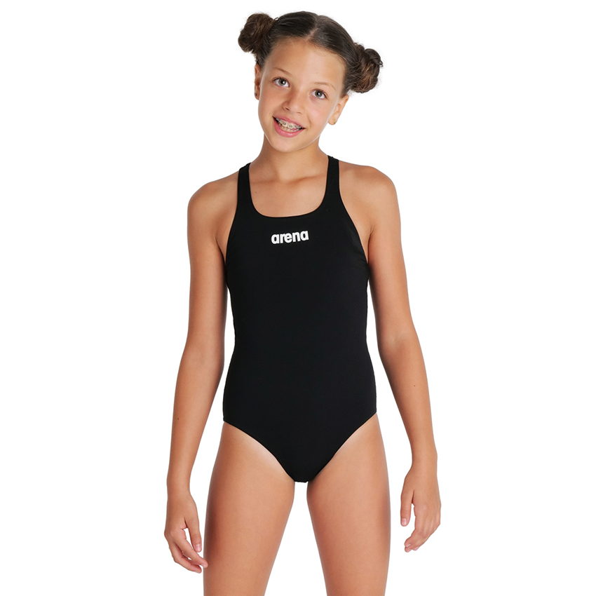 Arena Pro Solid Girls Swimsuit - Black
